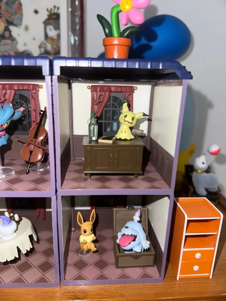 Re-Ment Pokemon Midnight Mystery House 2 colección de escenas en miniatura caja ciega modelo de acción juguete sorpresa regalo para coleccionistas