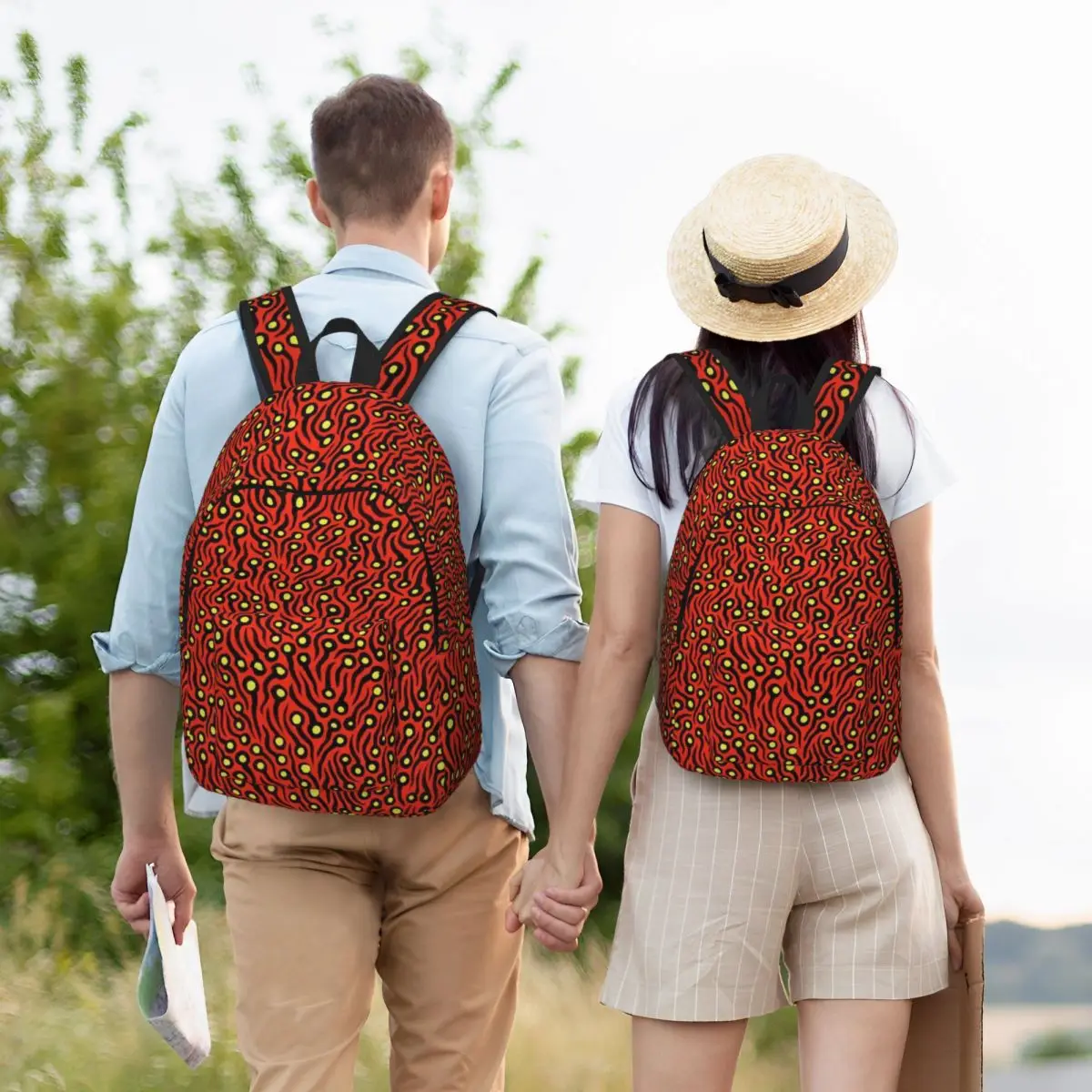 Yayoi Kusama Art Polkadot mochila de moda para exteriores, mochila de negocios para estudiantes, bolso de hombro para Computadora Portátil para hombres y mujeres