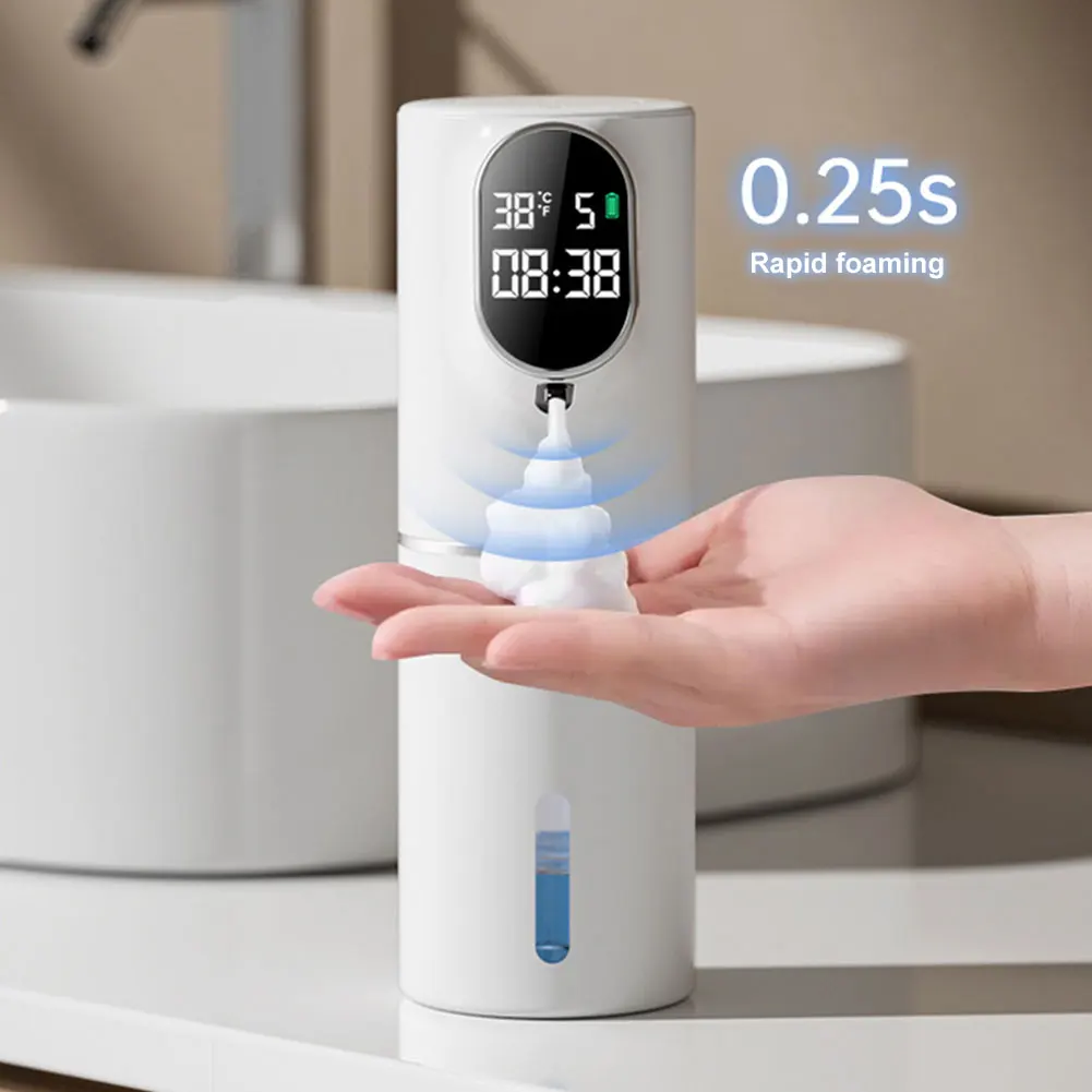 Automatic LED Display 320ML Hand Sanitizer Machine 5 Adjustable Levels Washing Hand Machine Can Wall Mount for Bathroom Kitchen