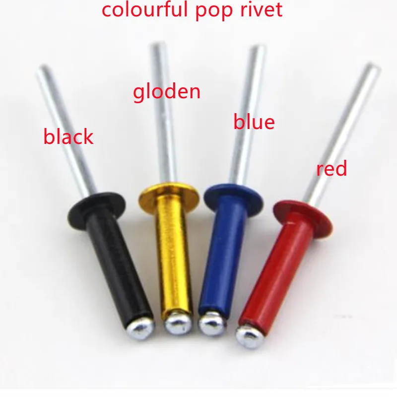 10/20pcs M3.2 M4 M5  Colourful red  gloden blue  Aluminium Mushroon Head Break Mandrel Blind Rivets Nail Pop Rivets