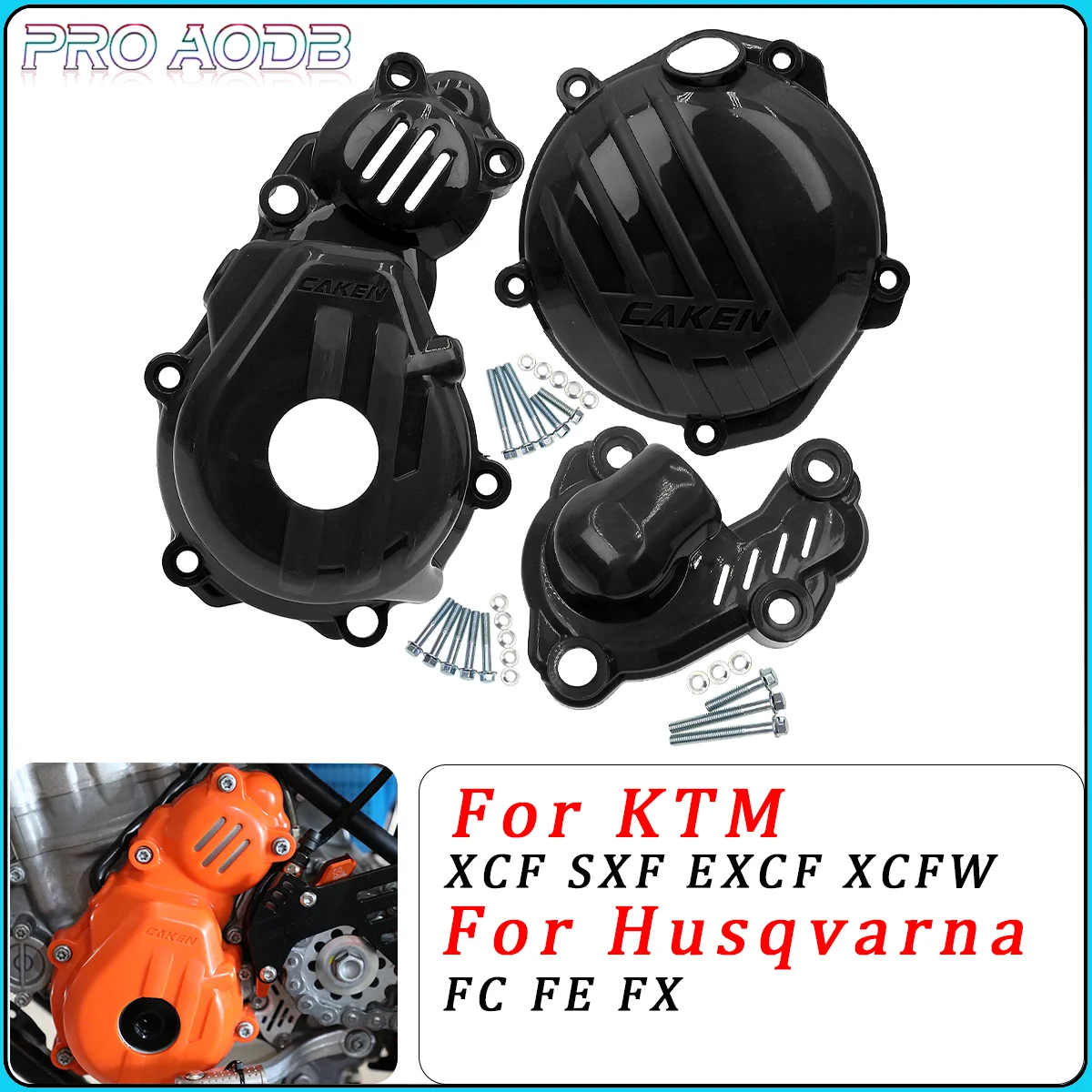 

Motorcycle Clutch Guard Ignition Water Pump Cover Protector For KTM 250 350 EXC-F SX-F XC-F FC FE FX 2016 2017 2018 2019 2020