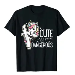 Kawaii Dangerous Karate Taekwondo Tshirt Funny Graphic Tshirts Women Men O-neck Casual Short Sleev Tee Ropa Mujer Camisetas