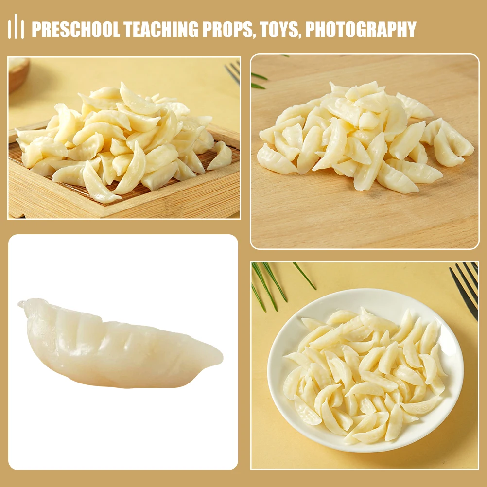 

12 Pcs Mini Simulated Dumplings Simulation Decorative Lifelike Decoration Food Toys Model Artificial Prop Play Realistic Fake