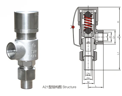 A21f/H/W-16C/PR Air Ammonia Petroleum Gas Relief Pressure Valve Discharge Pressure Direct Spring Loaded Safety Valve