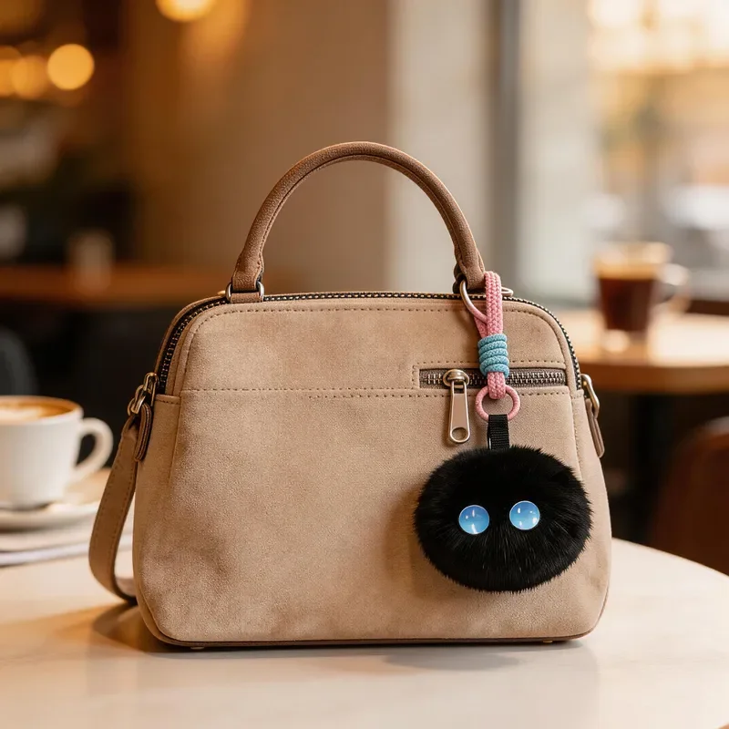 Six-color Plush Ball Voice Interactive Robot Pendant Woven Lanyard Bag Decor STEM Kids Educational Gift