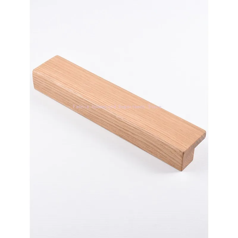 1PCS solid wood classic minimalist wardrobe handle furniture, natural wood color wardrobe, storage cabinet door, wooden handle