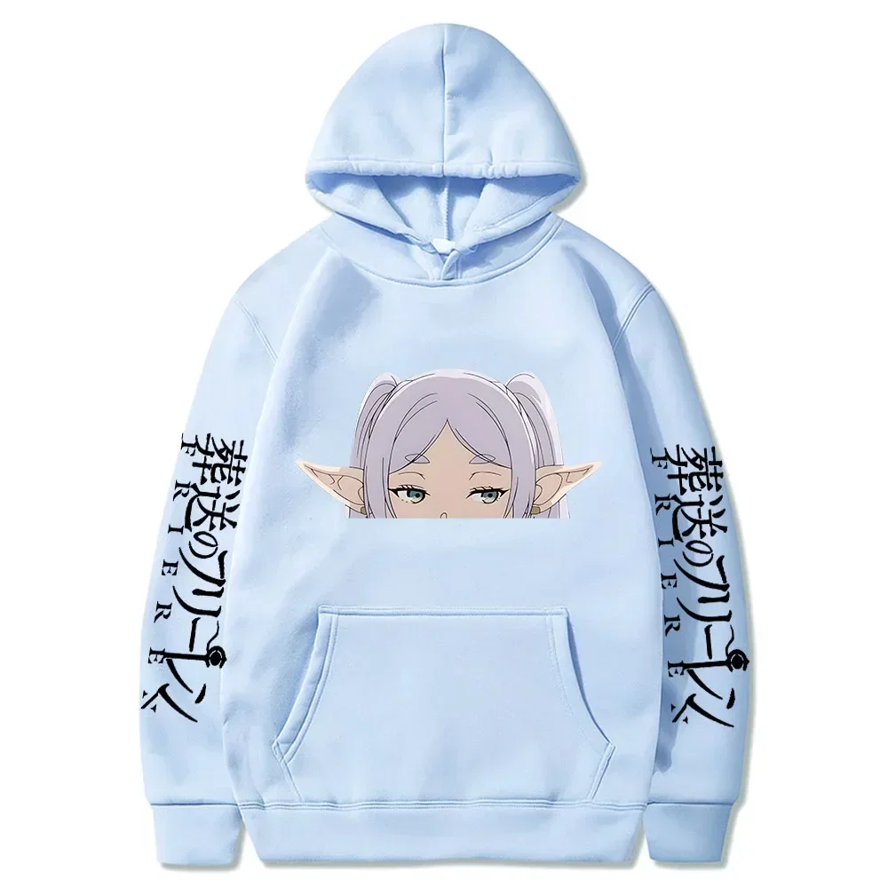 Frieren เสื้อฮู้ดดี้ขนาดใหญ่พิเศษสำหรับผู้หญิง, เสื้อแขนยาวชายและหญิงสตรีทแวร์ให้ความอบอุ่นในฤดูใบไม้ร่วงและฤดูหนาว