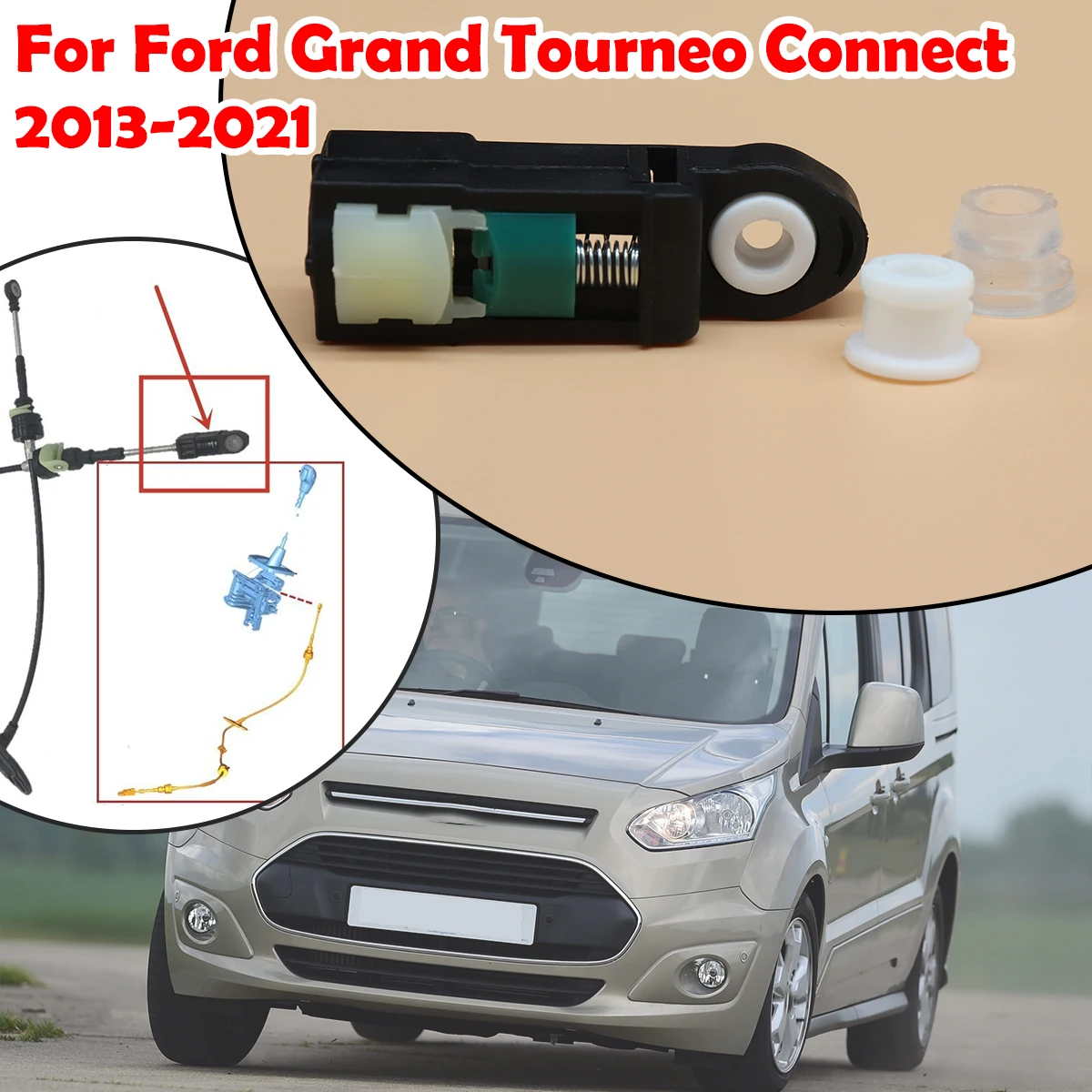 

Automatic Shifter Cable Bushing Gear End Connector Fix Sleeve Grommet Repair Kit For Ford Grand Tourneo Connect 2013 2014 - 2021