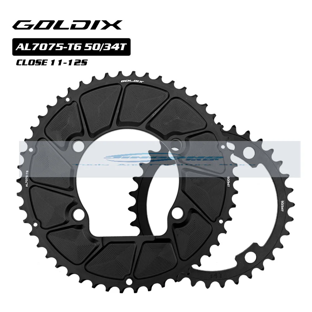 

GOLDIX Road Bicycle CNC Variable Speed Double Disc 8100/9100 Four Gripper Disc 110BCD Positive and Negative Tooth Disc