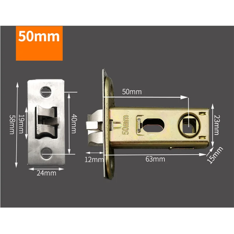 60mm or 50mm or 70mm or 45mm or 60 to 70 Adjustable Single Latch For Knob Lock Anti-theft