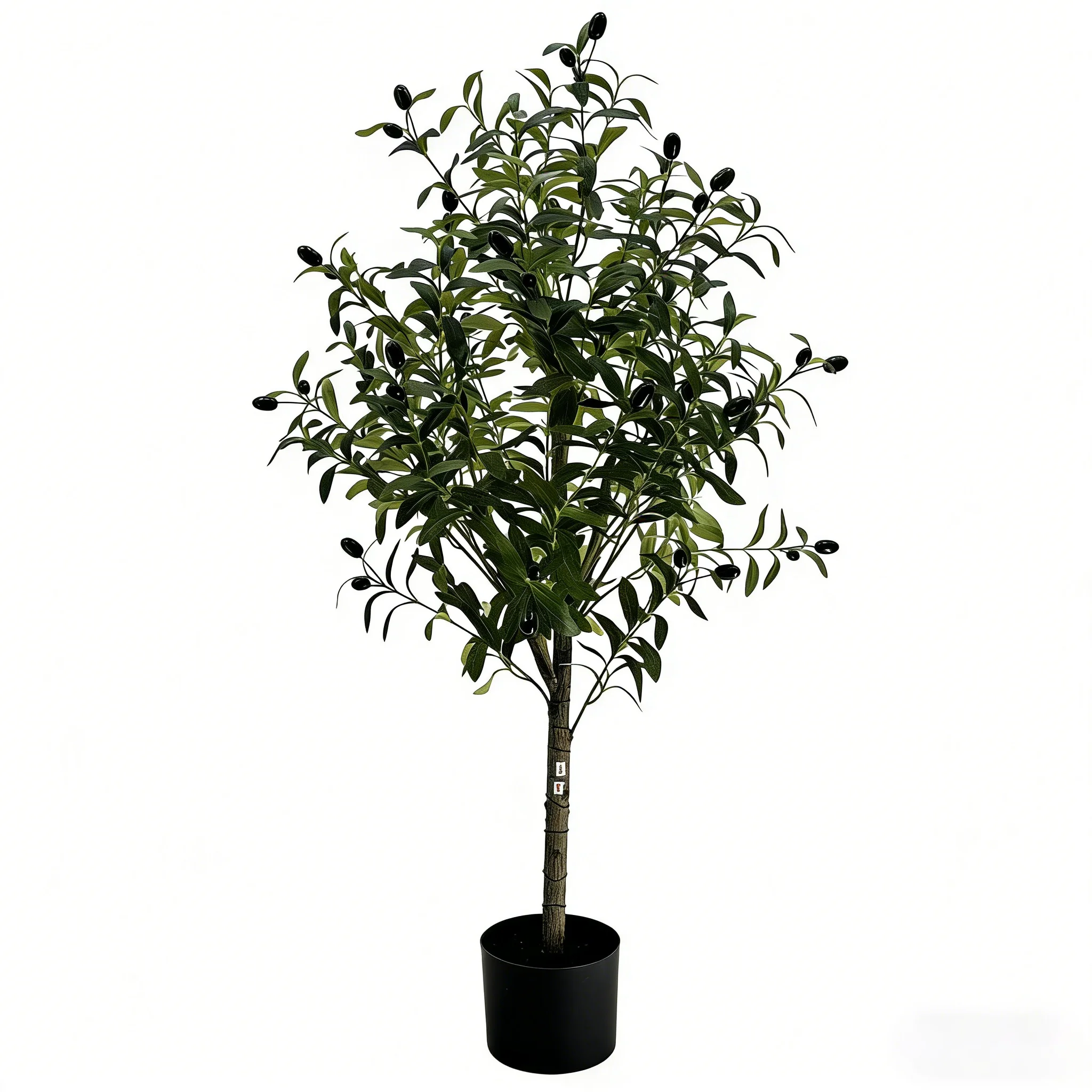 Árbol de Olivo Artificial en Maceta de 110 cm (43.3 Pulgadas), Planta Artificial Realista de Gran Tamaño con Aceitunas, Árbol de Follaje Artificial Grande para Interiores
