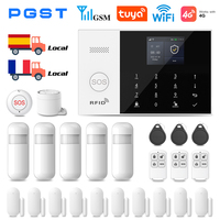 PGST Tuya Security Smart Home Wireless  GSM Alarm System 4G WIFI Smartlife APP Control With Aleax