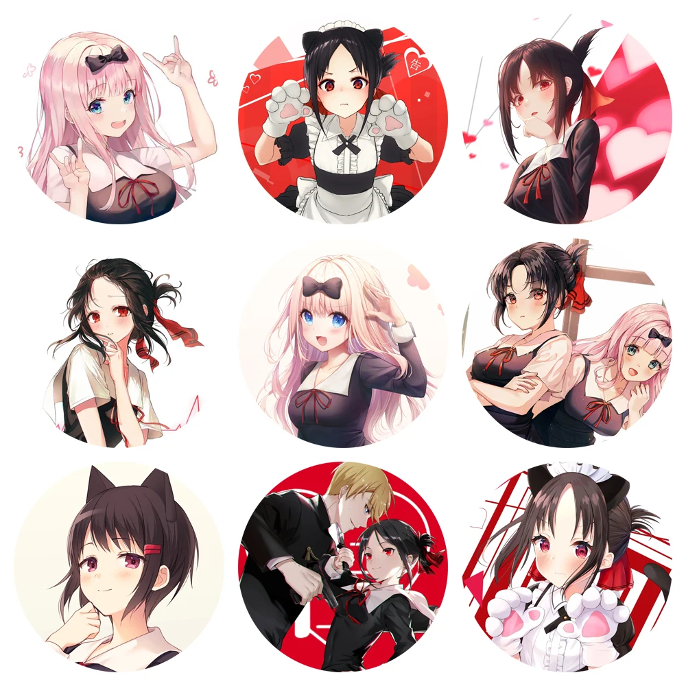 Аниме Кагуя-сама: Love Is War броши Широгане Миюки Синомия Кагуя значки для косплея булавки для лацканов украшения на груди рюкзака