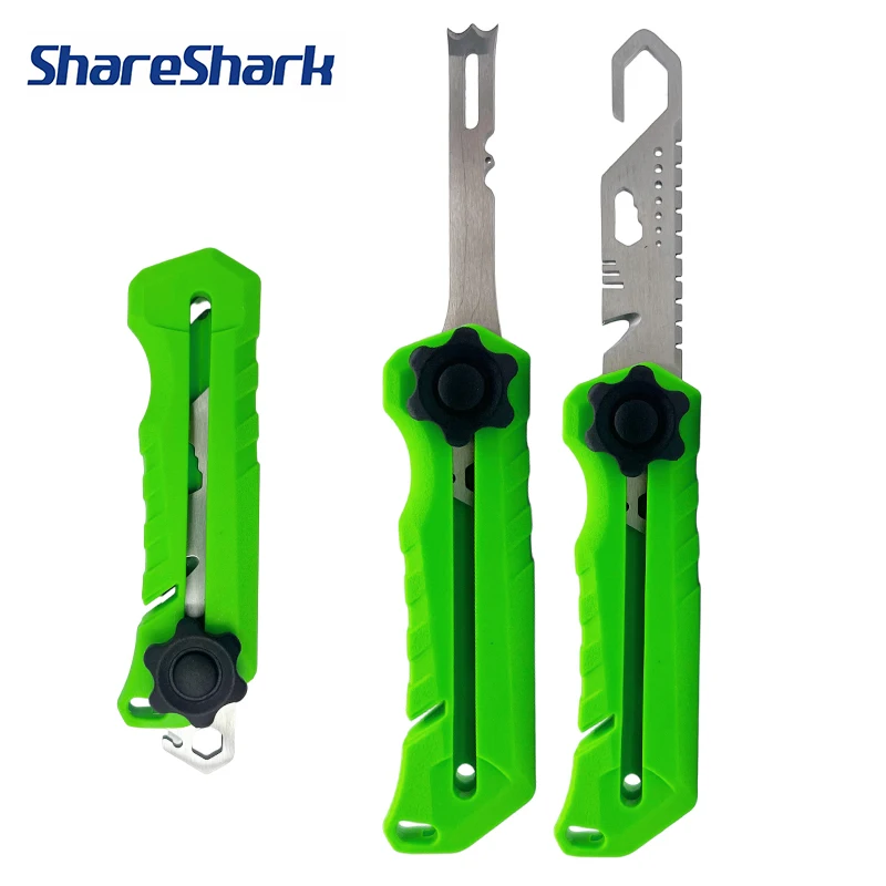 Cuchillo de acero inoxidable ShareShark para calamares, herramienta de pesca para corregir anzuelos de calamar, cortador de nervios de calamar, para pie de calamar, pulpo y sepias