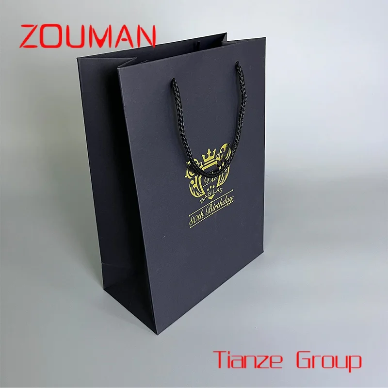 Personalizzato stampato il tuo Logo bianco marrone Kraft Gift Craft Shopping Paper Bag con manici