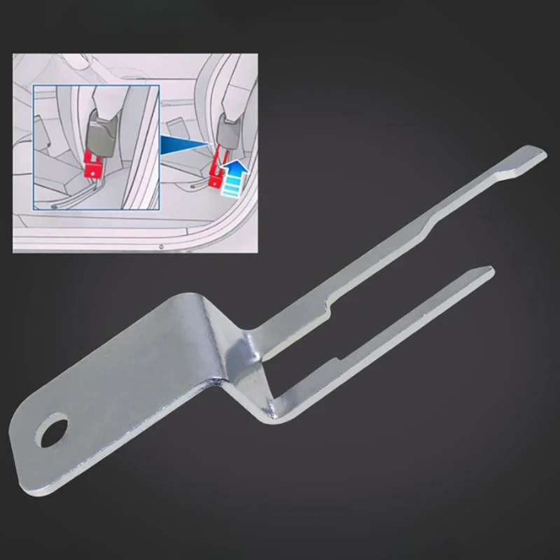 مفتاح إزالة حزام الأمان الموديل 3/Y، أداة تحرير مشبك معدني لأحزمة مقاعد السيارة، متينة وسهلة الاستخدام #5