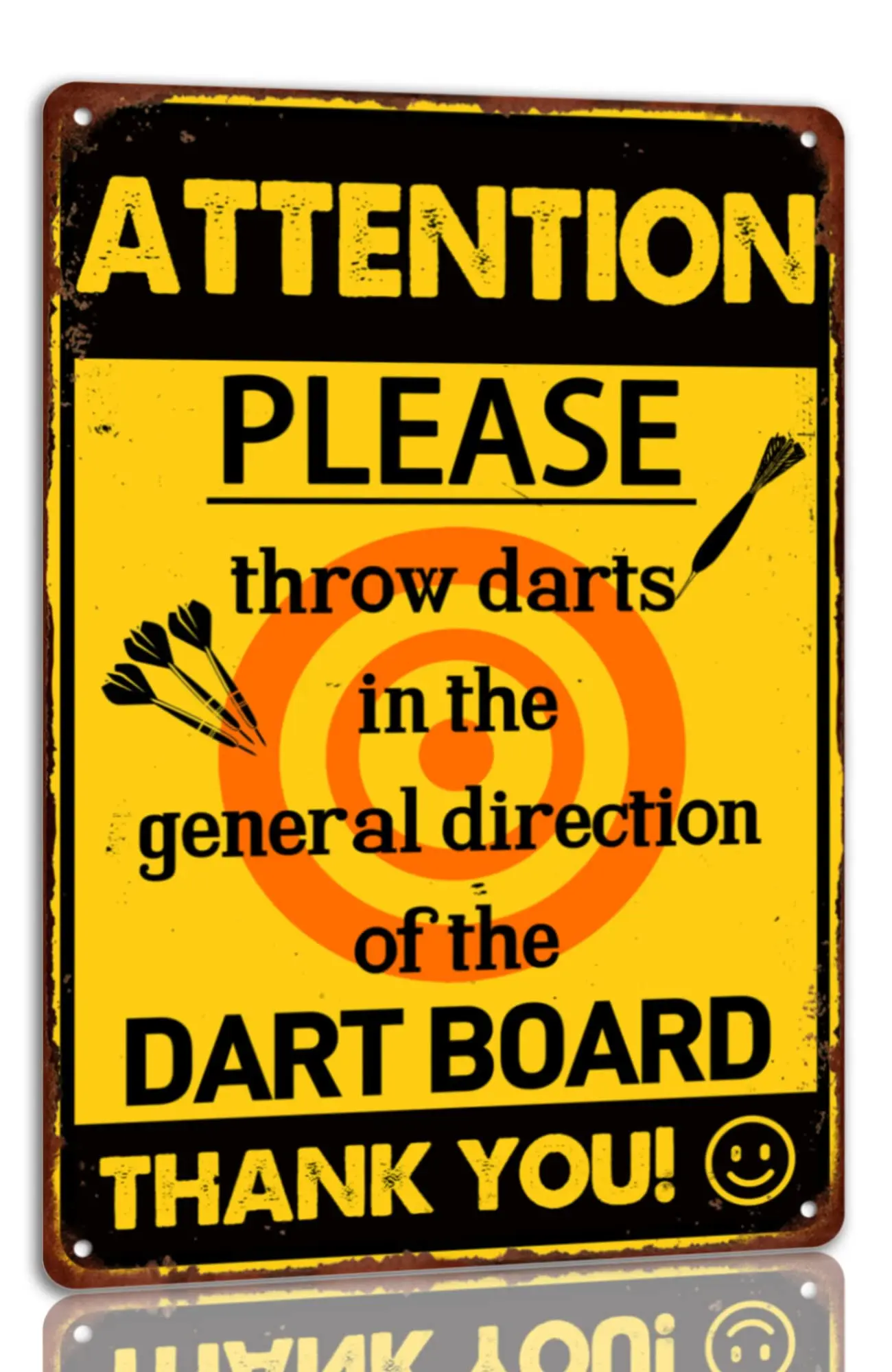 Attention! Please Throw Darts In The General Direction Of The Dart Board Thank You Tin Sign Man Cave Bar Wall Decor Metal Signs 