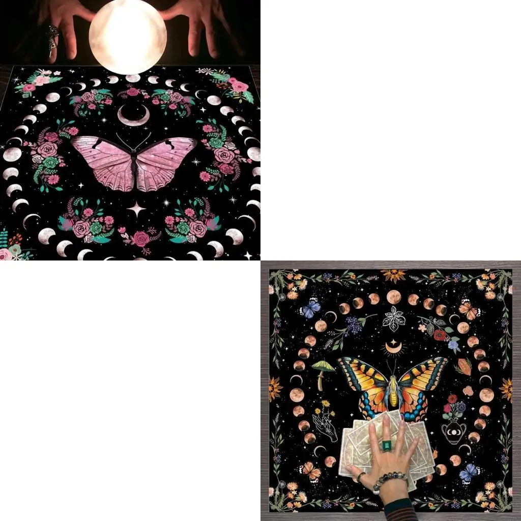 Tarots Tablecloth Divinations Table Cover Astrology Oracles Board Game Mat Square Altar Table Cloth