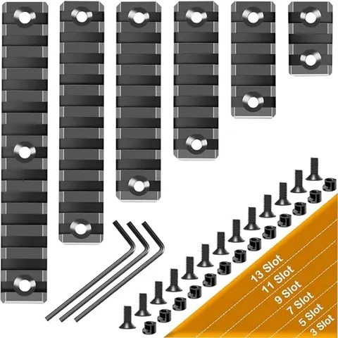 4/5/7/9/13 Slots 20mm Aluminum Keymod Picatinny Rail Section for Keymod System Adapter Mount Hunting Attachment Picatinny Rail