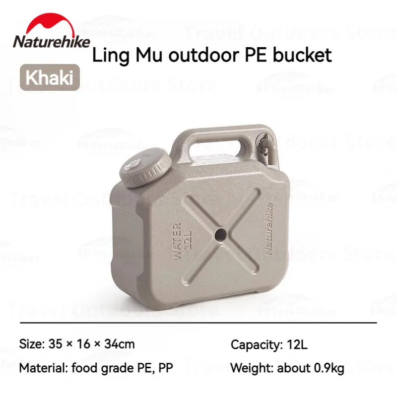 Naturehike Outdoor Wateremmer Draagbare Waterkan voor Buitenreizen, Camping, Essentiële Uitrusting, Noodoverleving, Water