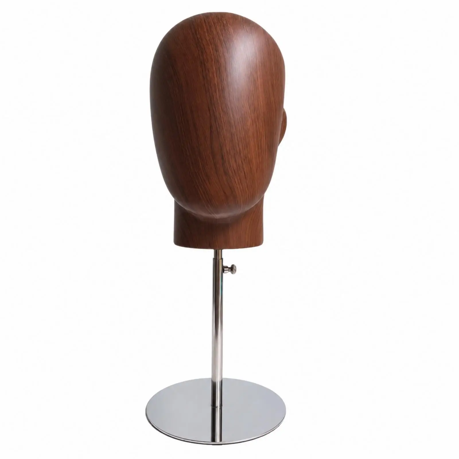 Mannequin Head Hat Display Stand with Adjustable Metal Post and Round Base for Dressing Room Hat Showcase