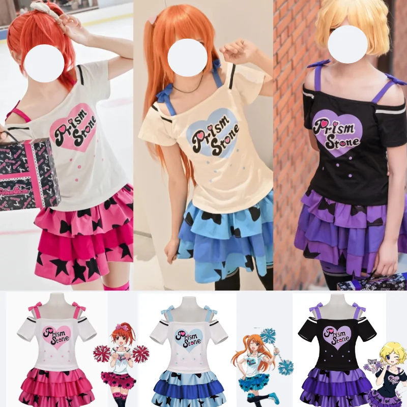 

Pretty Rhythm Cosplay Costume Takamine Mion Harune Aira Amamiya Rizumu Dress Women's Daily Wear for Halloween Cosplay