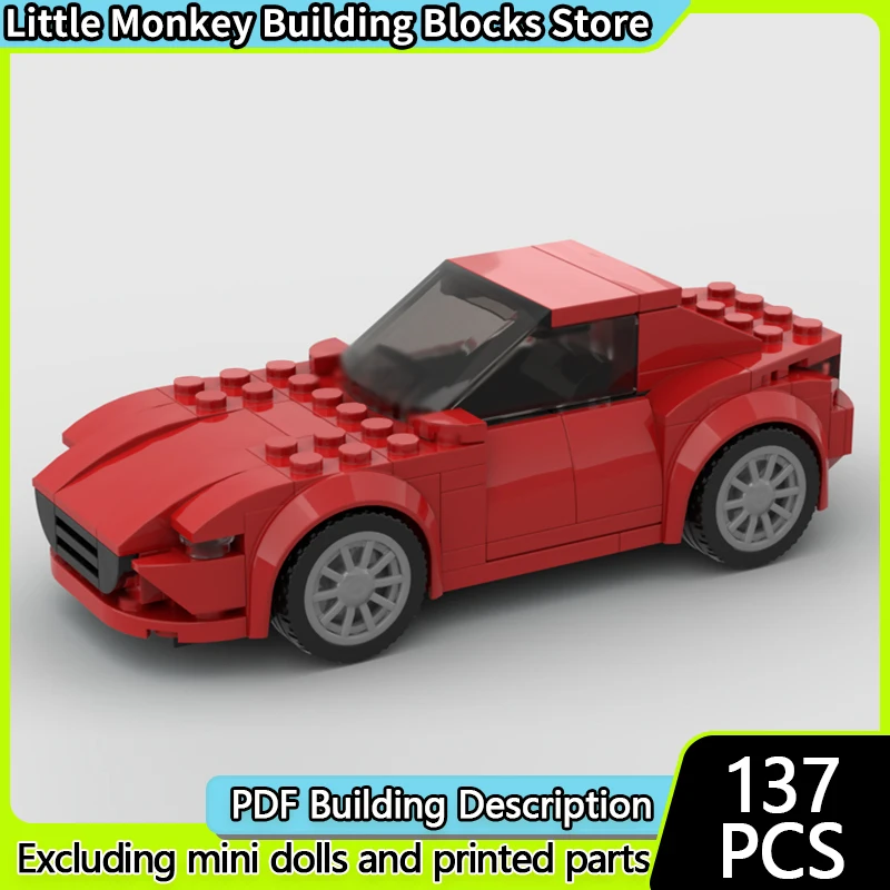 

Модель скоростного гоночного автомобиля MOC Building Bricks MX5 RF Верхний спортивный автомобиль Модульная технология Детский праздничный подарок Сборка игрушечного костюма