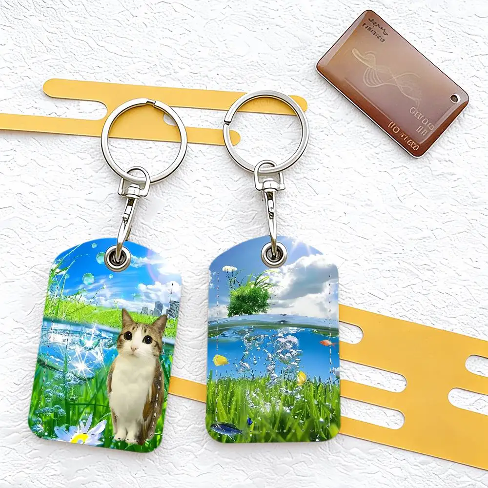 Art Frutiger Aero Card Holder Suitable For Bank Access Library  Parking Bus Subway And Keychain