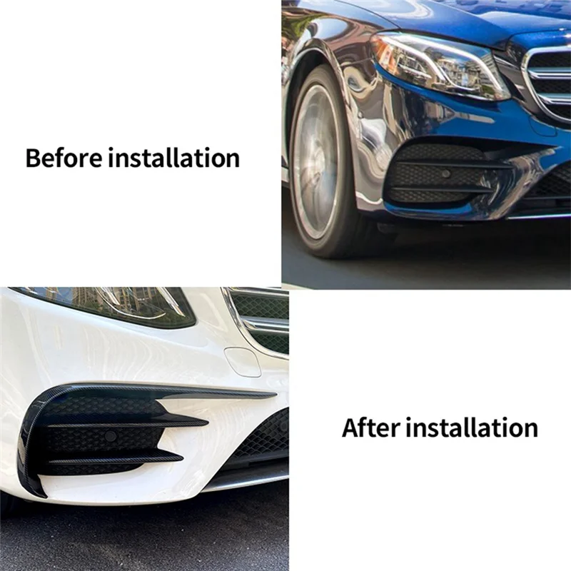 

F-T Bumper Spoiler AMG Wind Blade Front Wind Blade Decoration Car For Mercedes-Benz E-Class W213 2016-2020 E200 260 300