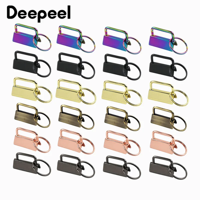 10/20/50Pcs 20/25/32mm Metal End Clips Buckles for Keychain Bag Strap Belt Tail Clip Ring Buckle Pendant DIY Crafts Accessories