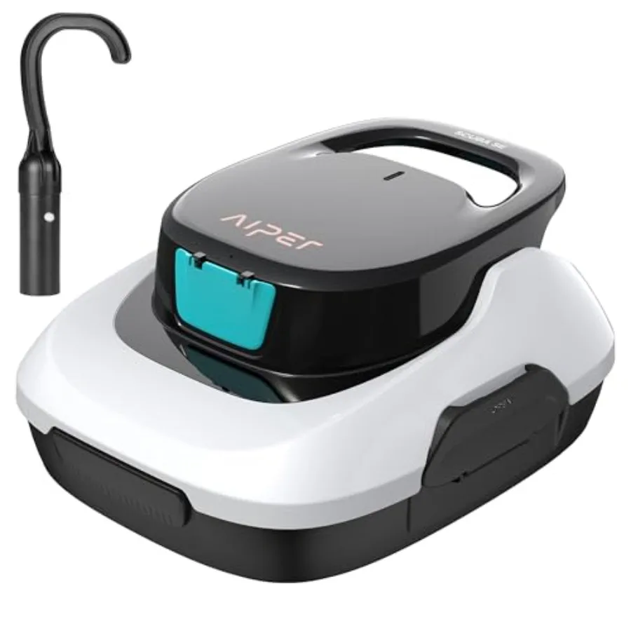 

Cordless Robotic Pool Cleaner for above ground pools up to 860 sq.ft, ABS plastic, blue, dual-cleaning modes + 1820GPH suction