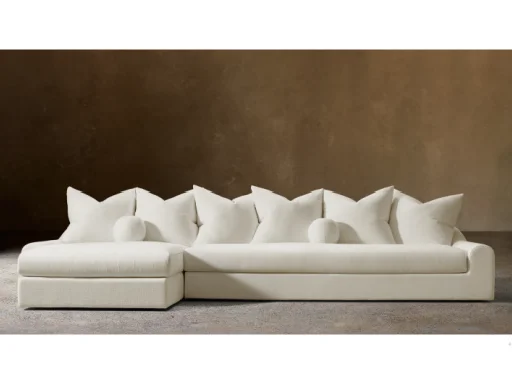 Rolled Arms Design Oversized Loose Cushions California Style Modern Couch Luxury Couches Luxury Living Room Sofa