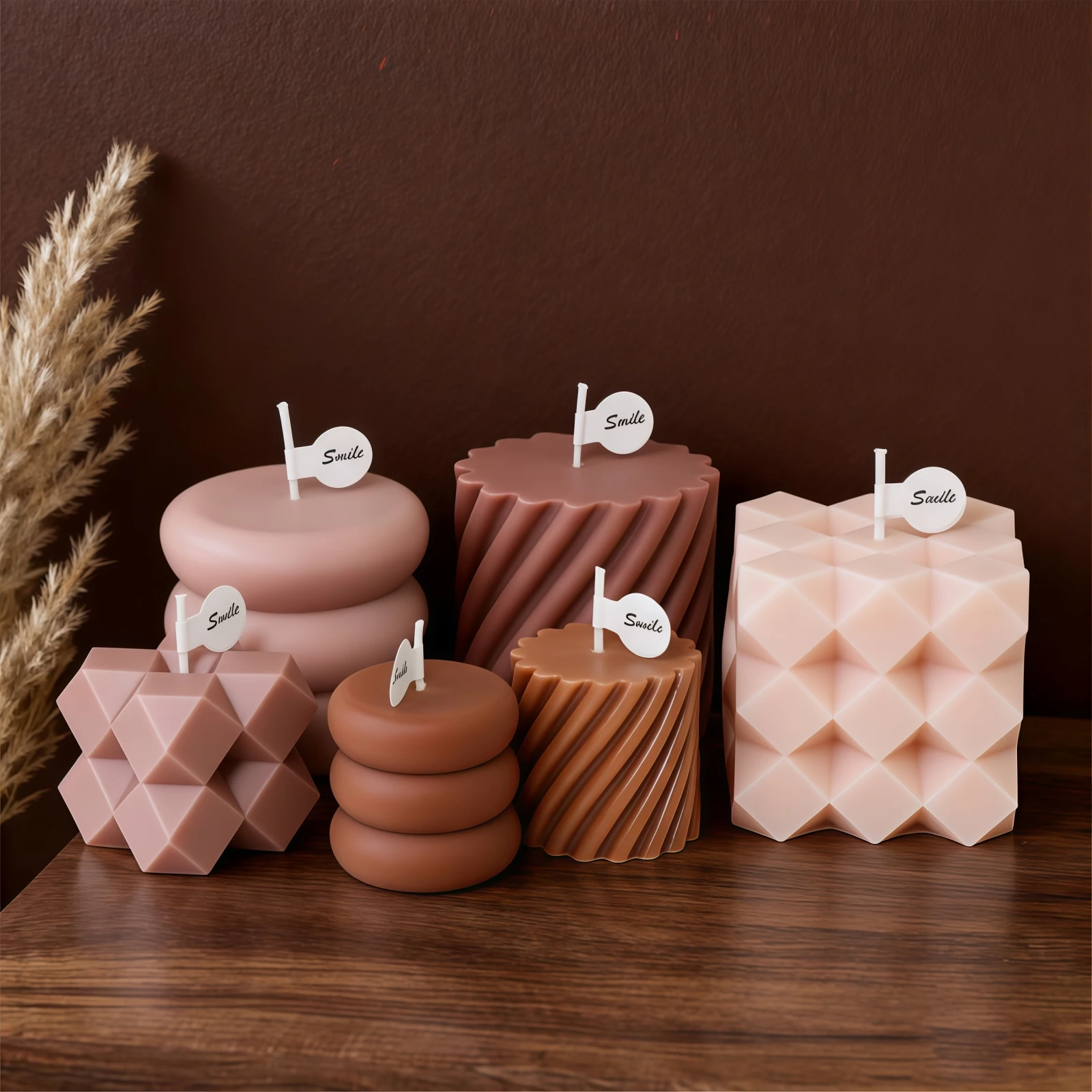 3D geometrische Kerze Silikonform DIY Raute Würfel Duftkerze Seife Harz Gussform handgemachtes Geschenk Home Decor Werkzeug