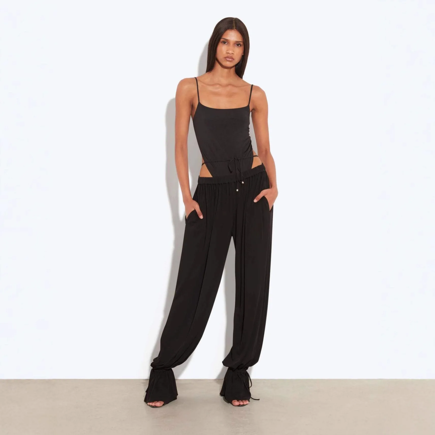 

2025 Women's Jumpsuit Pants Set Casual Fashion Sexy Backless Korean Fashion Japanese 2025 Summer Dress Robe Vestido Women Party