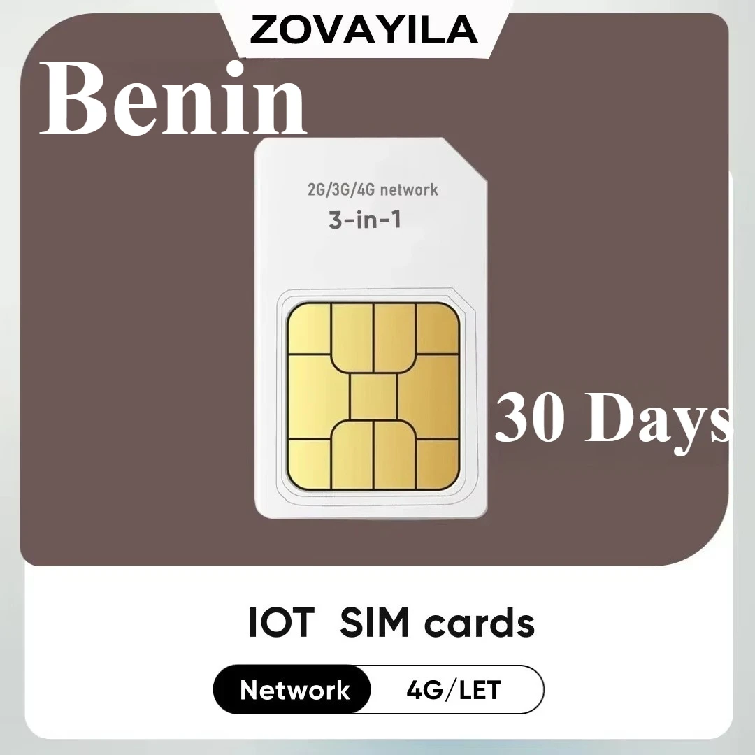Benin Prepaid IoT M2M SIM Card 30MB 30‑Day Pure Data No Binding Contract Fit Vehicle GPS Locator Senior Children Safety Watch