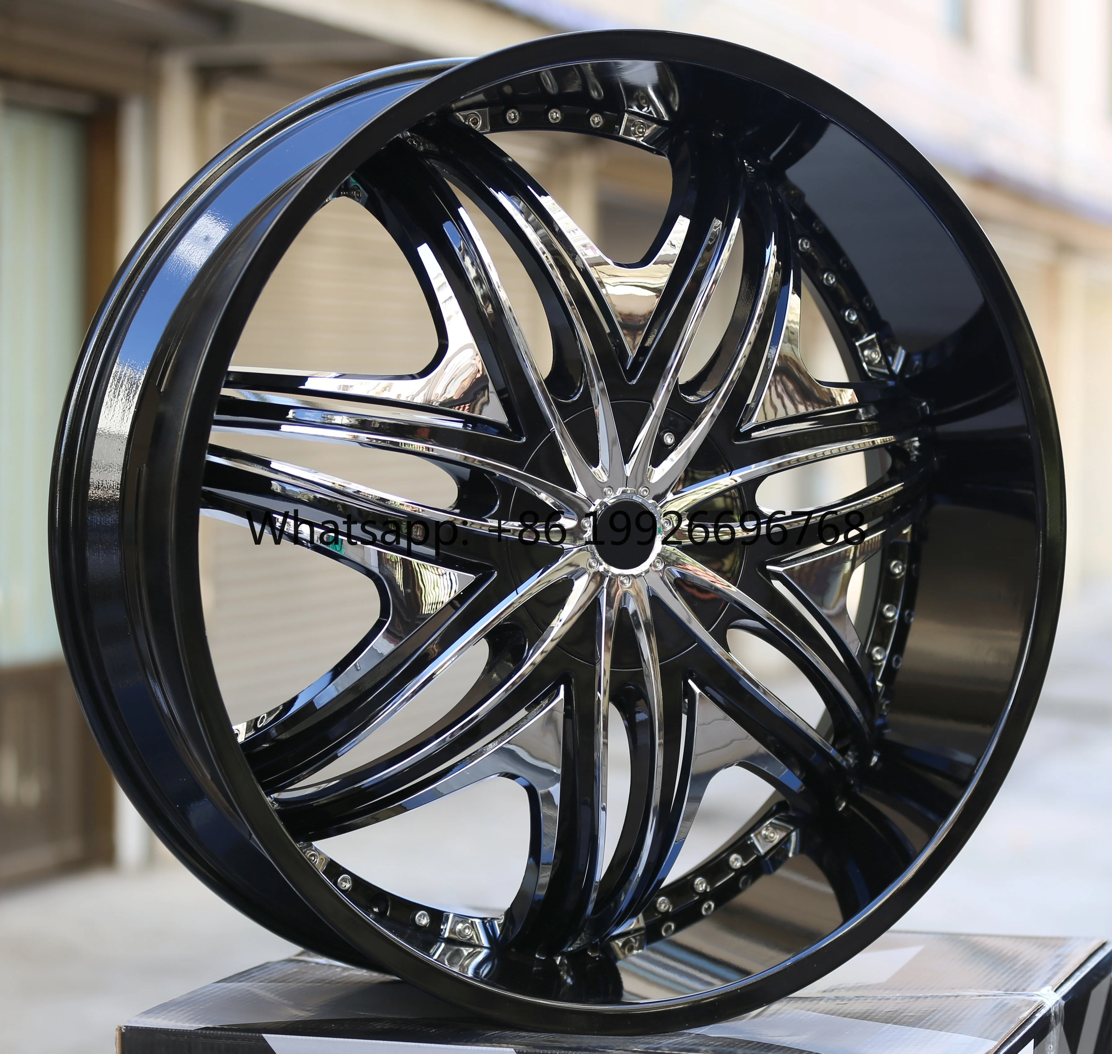 

28 Inch Aluminum Alloy Wheels Black Finish New 5 X120 5x127 5 X139.7 6 X114.3 6x135 6 X139.7 Escalade GMC Yukon Chevy Silverado
