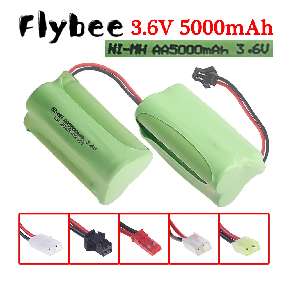 Upgrade 3.6v 5000mah 3000mAh NiMH Battery For Rc Toys Cars Tank Truck Robots Guns Boats AA Ni-MH 3.6v Rechargeable Battery Pack
