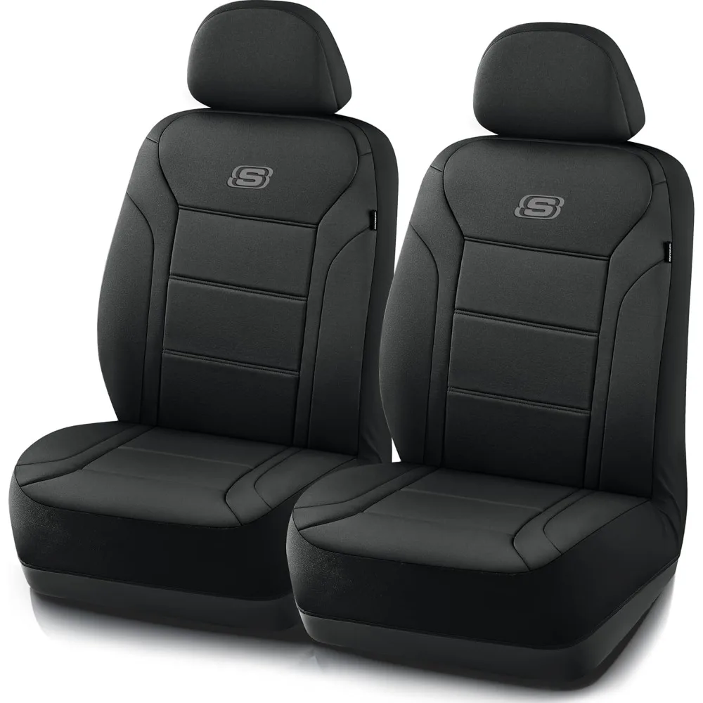

Memory Foam Seat Covers with Lycra Fabric, Front Seat Covers Airbag Compatible, Automotive Comfort Enhancement