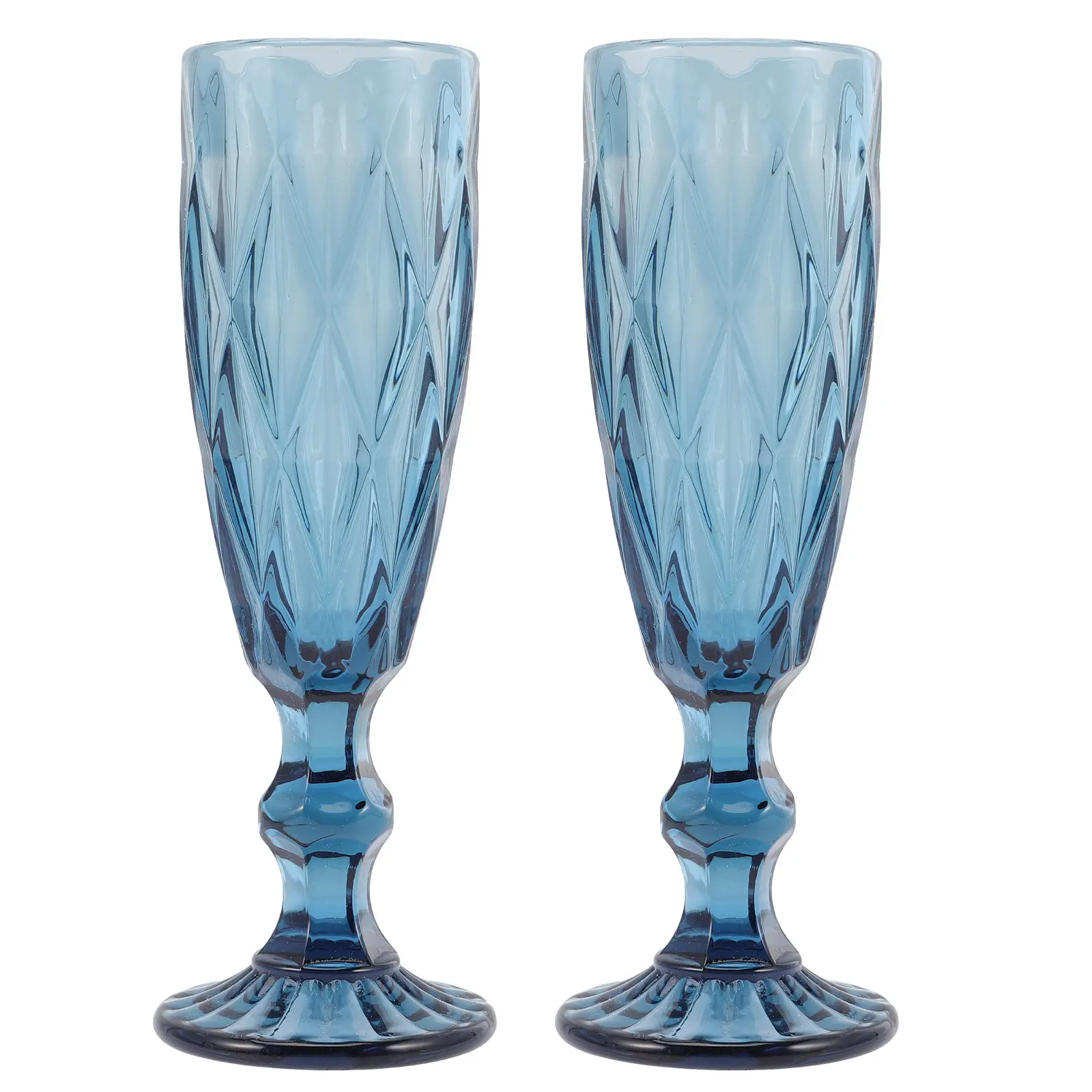 

2 Pcs Toasting Flutes Drinking Glasses Anniversary Party Cocktails Vintage Glassware
