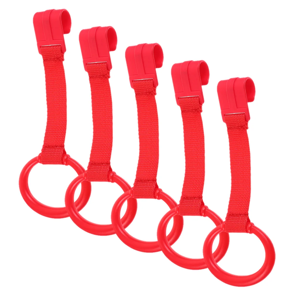 5 Pcs Children's Pull Ring up Rings Baby Crib Cribs Hanging Ribbon Walking Assist Tools Learning Standing Hand Playpen