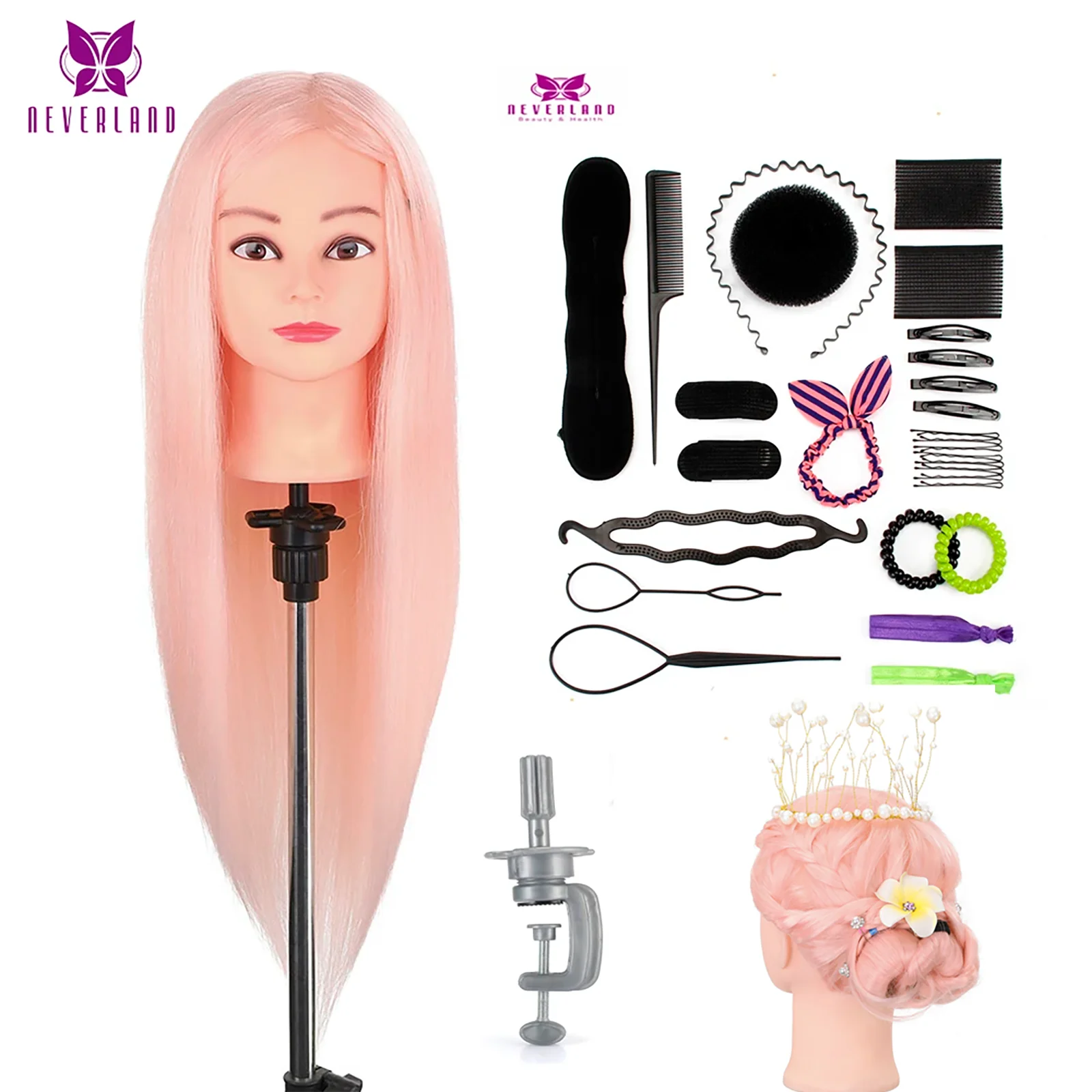 90% Real Human Hair Mannequin Head For Hair Training Styling Professional Hairdressing Cosmetology Dolls Head For Hairstyles