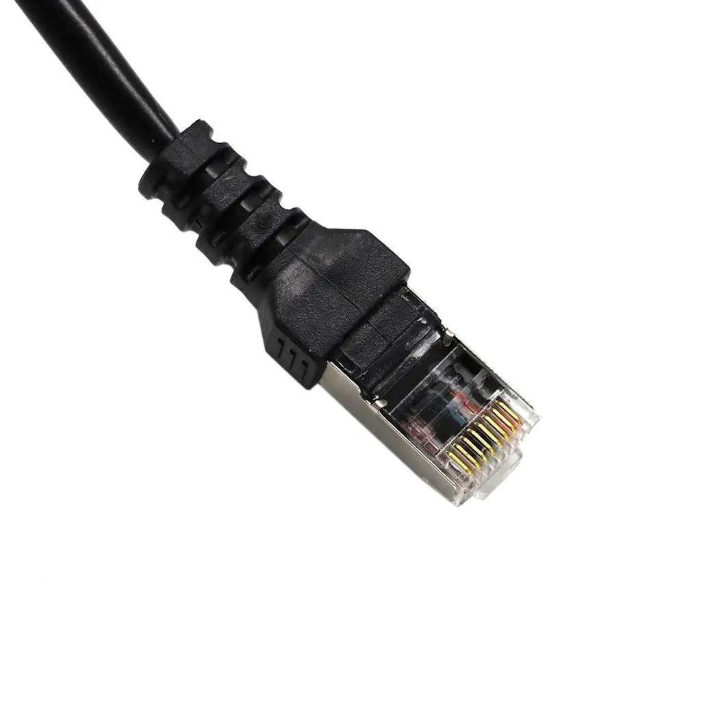 Network Splitter 1 to 2 Way RJ-45 Adapter Gold Plated Connector for Cable Extension Connect