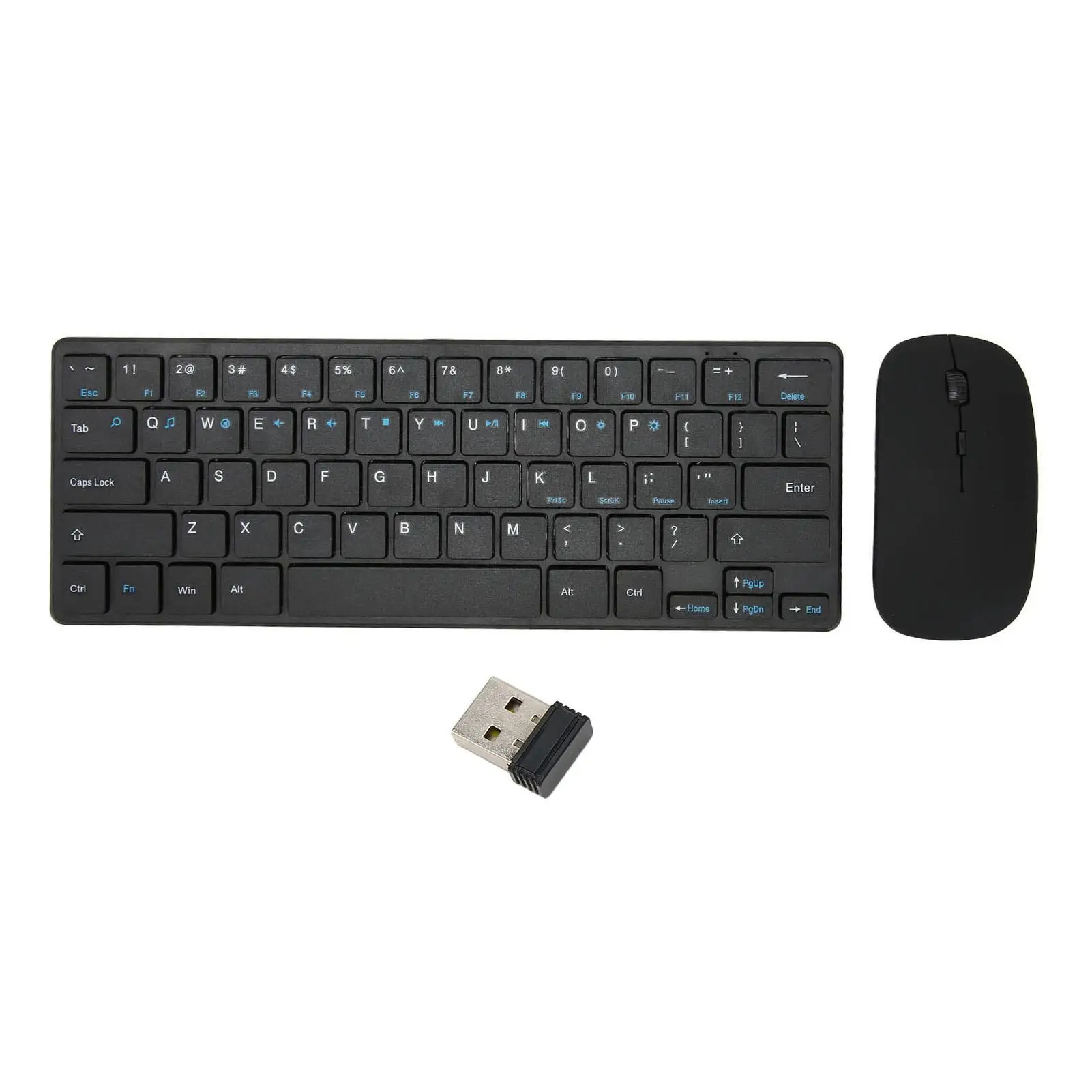 

Ergonomic 64 Keys Wireless Keyboard Mouse Combo 2.4G USB Adjustable DPI for PC Tablets Gaming Office Use