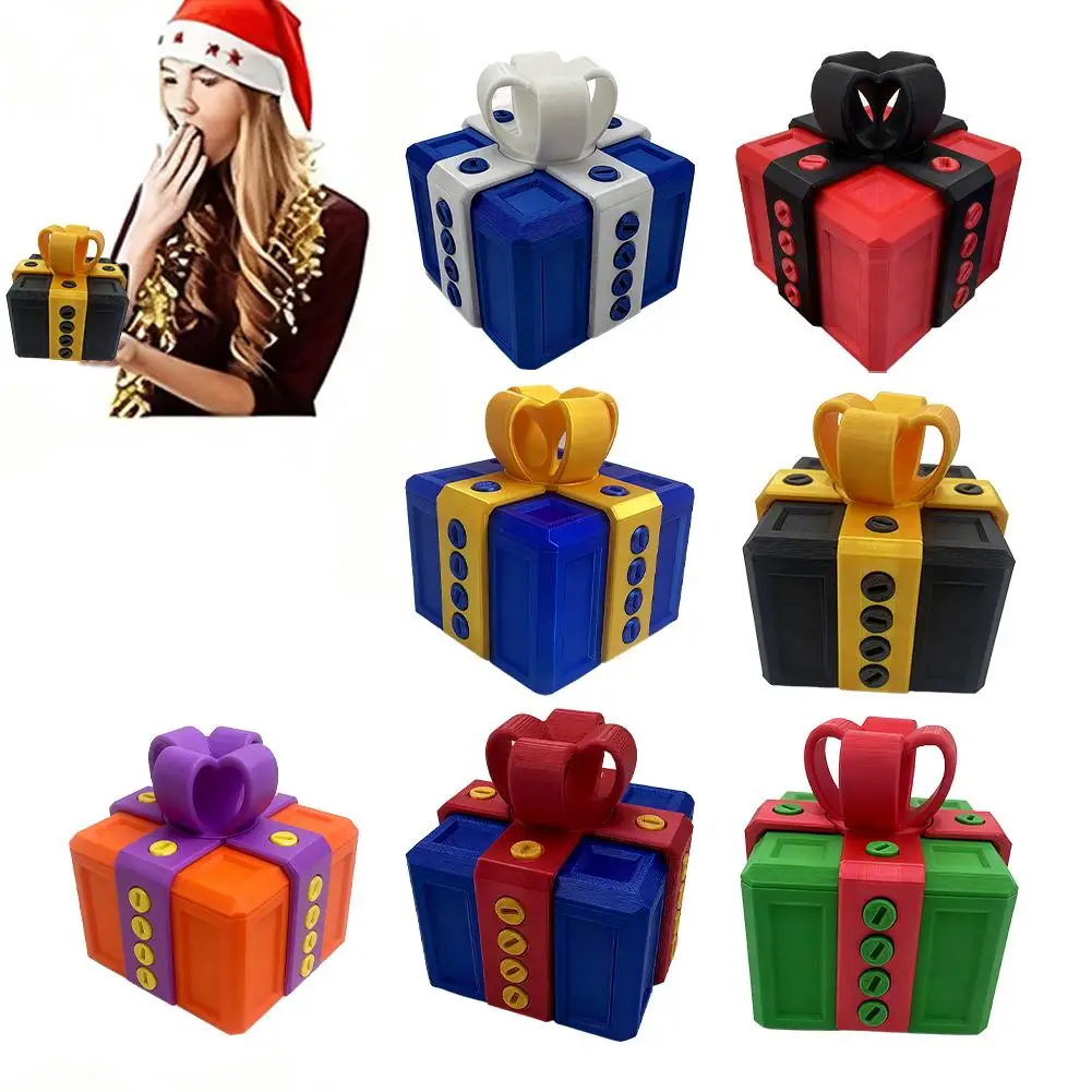 8 سنتيمتر ثلاثية الأبعاد مطبوعة صندوق هدايا مزعج سطح المكتب زخرفة المزحة هدية الإجهاد الإغاثة تمثال التصميم الإبداعي 2026 هدية مضحكة