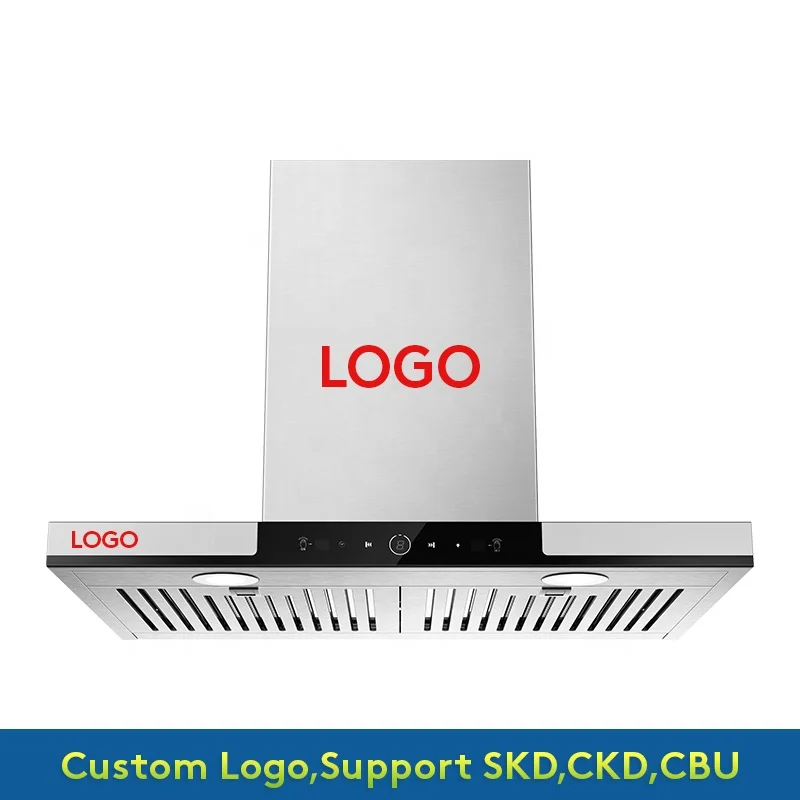 家庭用キッチン家電レンジフード電気調理器フードステンレス鋼プッシュコントロールT字型レンジフード