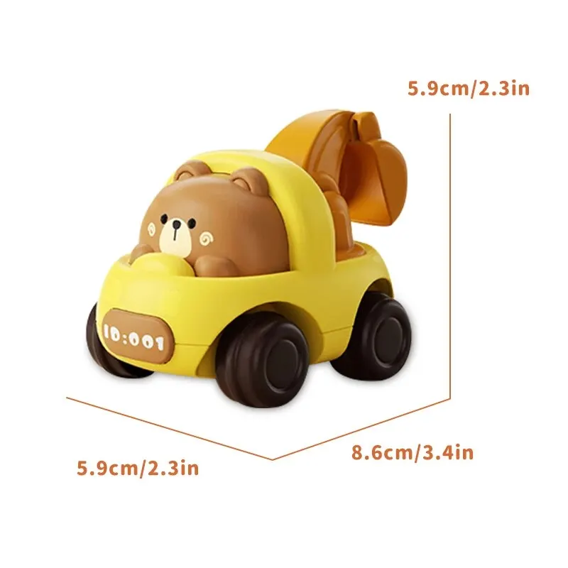 4 pcs quán tính phim hoạt hình động vật kỹ thuật xe chất lượng cao cậu bé tương tác trượt xe