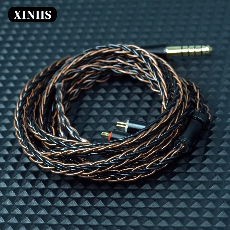 XINHS XH13A 8-ядерный 5N монокристаллический медный посеребренный HIFI кабель для обновления наушников 0,78 2PIN/IE900/MMCX/KZ QDC/TFZ