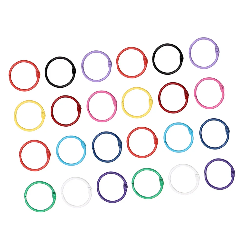 70 Pcs Loose Leaf Ring Binder Rings Keychain Circle for Paper Binding Convenient Pendant