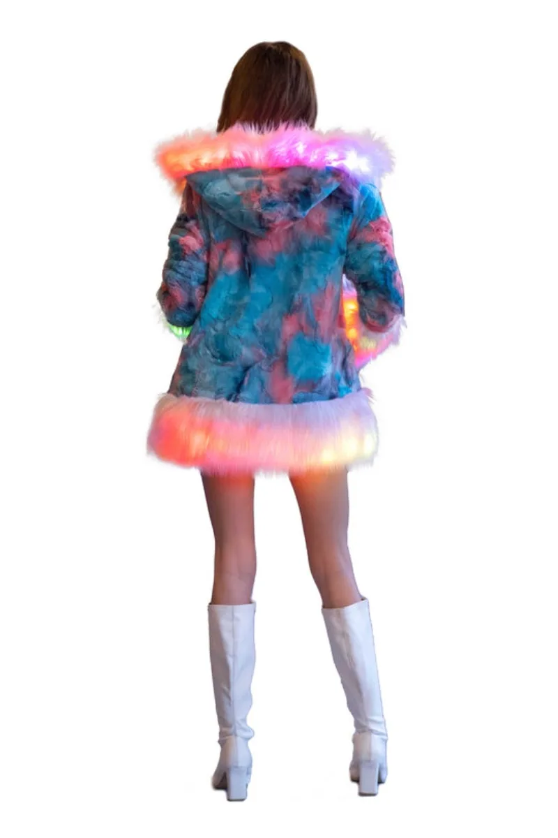 LED Coat Women Winter Jacket Nightclub Party Gogo Dance Costume Carnival Light Up Clothing Fancy Luminous Rave Outfit DJ Stage