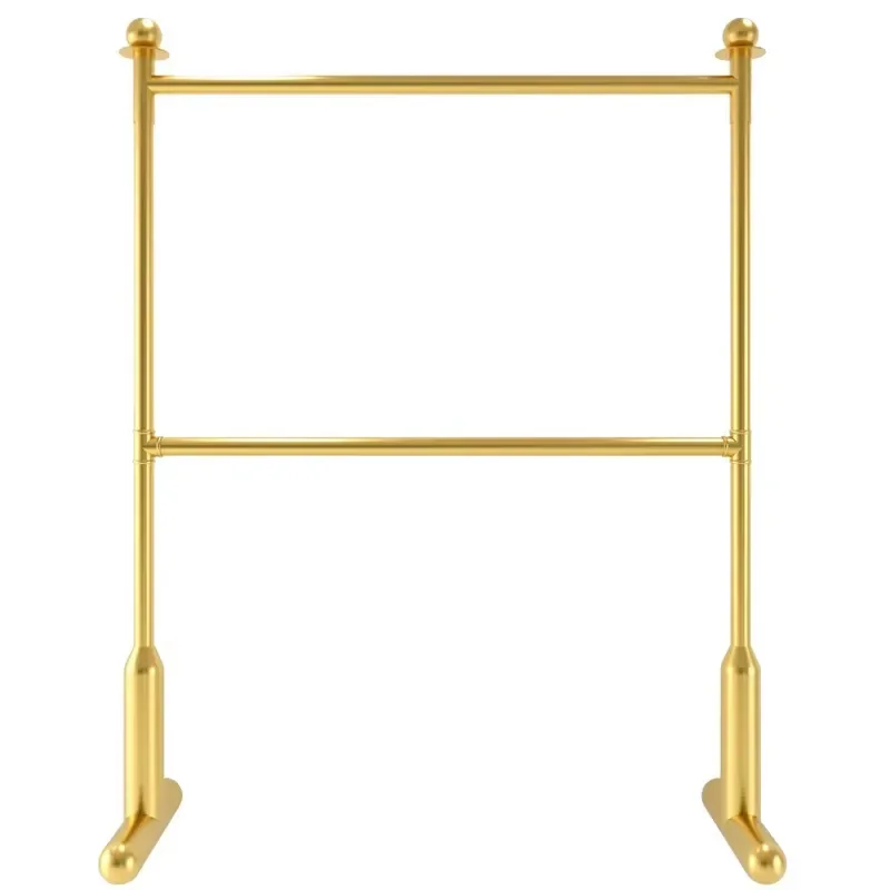 Simple Modern Home Hanger Double Layer Hanger Floor-to-ceiling Bathroom Balcony Adjustable Rod Save Space Drying